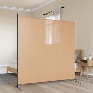 vidaXL Separator pentru cameră cu un singur panou Bej 175 x 180 cm imagine