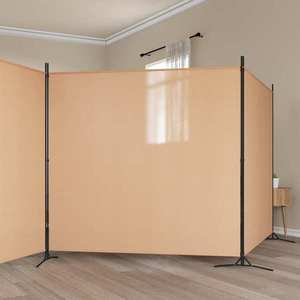 vidaXL Separator de Cameră cu 4 Panouri Bej 698 x 180 cm Țesătură imagine