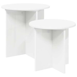 vidaXL Set măsuțe laterale cu depozitare 2 pcs Lemn prelucrat imagine