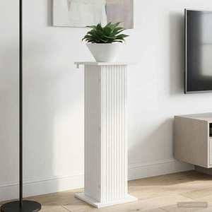 vidaXL Suport pentru plante Alb 30, 5 x 30 x 100, 5 cm Lemn prelucrat imagine
