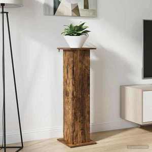 vidaXL Suport pentru plante Stejar fumuriu 30, 5 x 30 x 100, 5 cm imagine