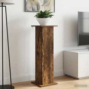 vidaXL Suport pentru plante 2 pcs Stejar fumuriu 30, 5 x 30 x 100, 5 cm imagine