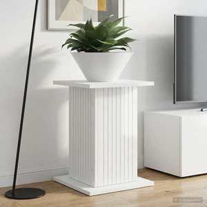 vidaXL Suport pentru plante Alb foarte lucios 30, 5 x 30 x 43 cm imagine