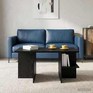 vidaXL Masă de cafea Stejar Negru 87 x 50 x 45 cm Lemn prelucrat imagine