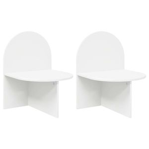 vidaXL Noptieră 2 pcs Alb 48 x 49 x 65 cm Lemn prelucrat imagine