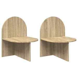 vidaXL Noptieră 2 pcs Stejar Sonoma 48 x 49 x 65 cm Lemn prelucrat imagine