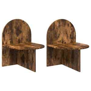 vidaXL Noptieră 2 pcs Stejar fumuriu 48 x 49 x 65 cm Lemn prelucrat imagine