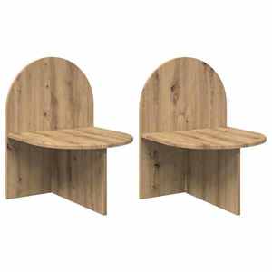 vidaXL Noptieră 2 pcs Stejar Artizanal 48 x 49 x 65 cm Lemn prelucrat imagine