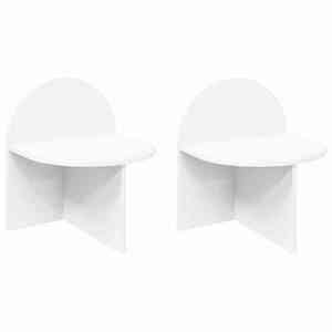 vidaXL Noptieră 2 pcs Alb 40 x 35, 5 x 45, 5 cm Lemn prelucrat imagine
