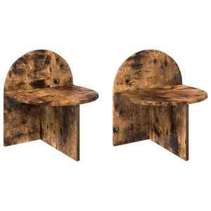 vidaXL Noptieră 2 pcs Stejar fumuriu 40 x 35, 5 x 45, 5 cm imagine
