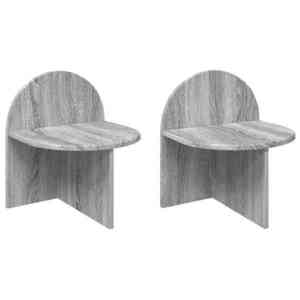 vidaXL Noptieră 2 pcs Sonoma gri 40 x 35, 5 x 45, 5 cm Lemn prelucrat imagine