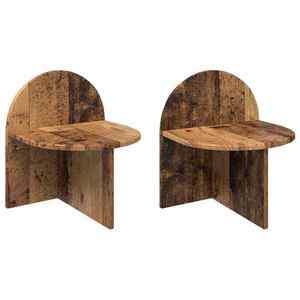 vidaXL Noptieră 2 pcs Lemn vechi 40 x 35, 5 x 45, 5 cm Lemn prelucrat imagine