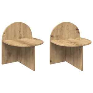 vidaXL Noptieră 2 pcs Stejar Artizanal 40 x 35, 5 x 45, 5 cm imagine
