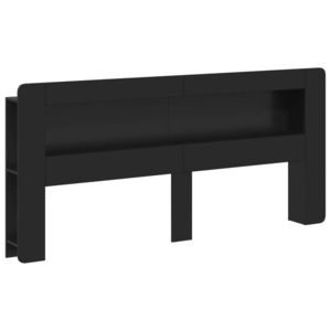 vidaXL Tablă de pat cu sertar cu depozitare Negru Lemn prelucrat imagine