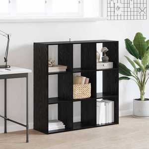 vidaXL Bibliotecă Stejar Negru 102 x 32 x 102 cm imagine