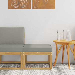 vidaXL Hocker de Exterior Lemn Solid de Acacia Alb imagine