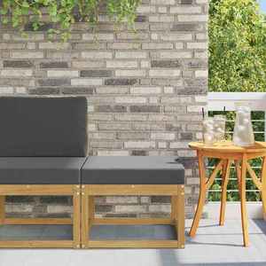 vidaXL Hocker de Exterior Lemn Solid de Acacia Alb imagine