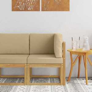 vidaXL Sofa Colțar pentru Exterior Lemn Solid de Acacia Alb imagine