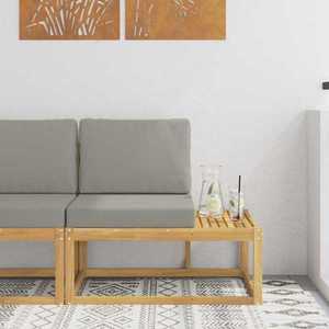 vidaXL Canapea de exterior Alb 91 x 63 x 73 cm Lemn Solid de Acacia imagine