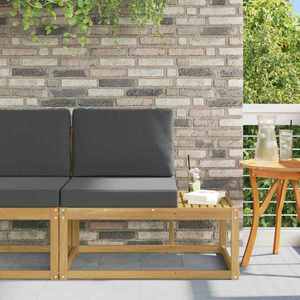 vidaXL Canapea de exterior Alb 91 x 63 x 73 cm Lemn Solid de Acacia imagine