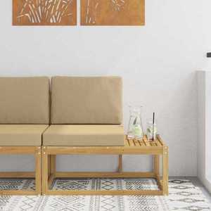 vidaXL Canapea de exterior Alb 91 x 63 x 73 cm Lemn Solid de Acacia imagine