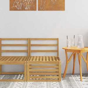 vidaXL Canapea Medie pentru Exterior Lemn Solid de Acacia Alb imagine