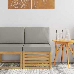 vidaXL Canapea Medie pentru Exterior Lemn Solid de Acacia Alb imagine