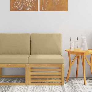 vidaXL Canapea Medie pentru Exterior Lemn Solid de Acacia Alb imagine