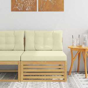 vidaXL Canapea Medie pentru Exterior Lemn Solid de Acacia Alb imagine