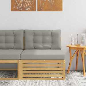 vidaXL Canapea Medie pentru Exterior Lemn Solid de Acacia Alb imagine
