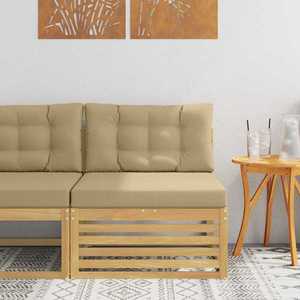 vidaXL Canapea Medie pentru Exterior Lemn Solid de Acacia Alb imagine