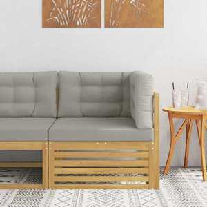 vidaXL Sofa Colțar pentru Exterior Lemn Solid de Acacia Alb imagine