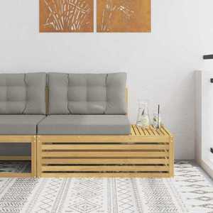 vidaXL Canapea de exterior Alb 115 x 83 x 73 cm Lemn Solid de Acacia imagine