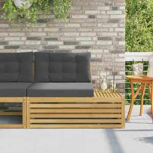 vidaXL Canapea de exterior Alb 115 x 83 x 73 cm Lemn Solid de Acacia imagine