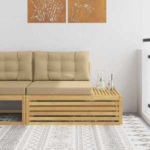 vidaXL Canapea de exterior Alb 115 x 83 x 73 cm Lemn Solid de Acacia imagine