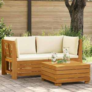 vidaXL Set de lounge pentru grădină 2 Bucată Maro Lemn Solid de Acacia imagine