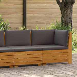 vidaXL Set de lounge pentru grădină 2 Bucată Maro Lemn Solid de Acacia imagine