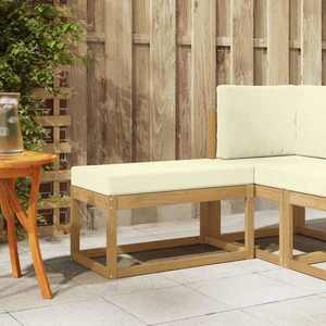 vidaXL Bancă de exterior Alb 80 x 43 x 45 cm Lemn Solid de Acacia imagine