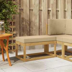 vidaXL Bancă de exterior Alb 80 x 43 x 45 cm Lemn Solid de Acacia imagine