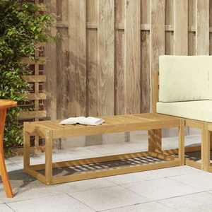 vidaXL Bancă de exterior Alb 115 x 43 x 37 cm Lemn Solid de Acacia imagine