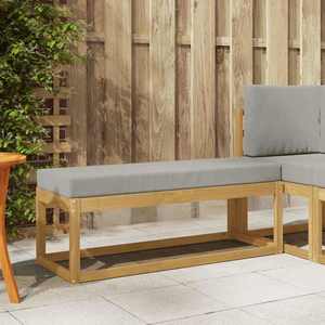 vidaXL Bancă de exterior Alb 115 x 43 x 45 cm Lemn Solid de Acacia imagine