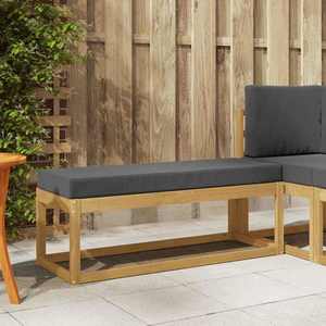vidaXL Bancă de exterior Alb 115 x 43 x 45 cm Lemn Solid de Acacia imagine