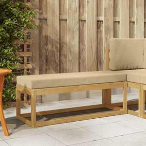vidaXL Bancă de exterior Alb 115 x 43 x 45 cm Lemn Solid de Acacia imagine