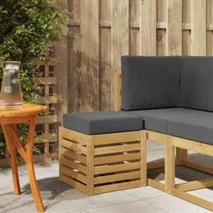 vidaXL Bancă de exterior Alb 43 x 43 x 45 cm Lemn Solid de Acacia imagine