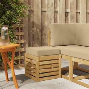 vidaXL Bancă de exterior Alb 43 x 43 x 45 cm Lemn Solid de Acacia imagine