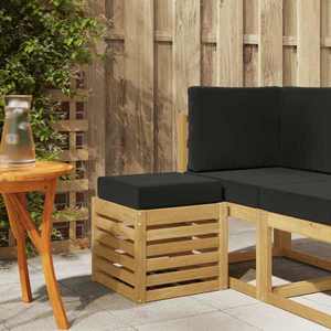 vidaXL Bancă de exterior Alb 43 x 43 x 45 cm Lemn Solid de Acacia imagine