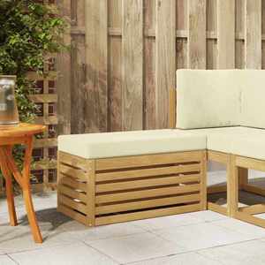 vidaXL Bancă de exterior Alb 80 x 43 x 45 cm Lemn Solid de Acacia imagine