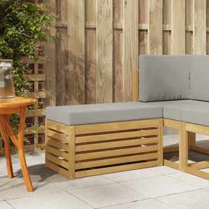 vidaXL Bancă de exterior Alb 80 x 43 x 45 cm Lemn Solid de Acacia imagine
