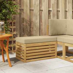 vidaXL Bancă de exterior Alb 80 x 43 x 45 cm Lemn Solid de Acacia imagine