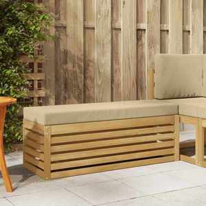 vidaXL Bancă de exterior Alb 115 x 43 x 45 cm Lemn Solid de Acacia imagine